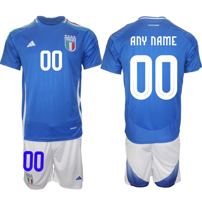 Men 2024-2025 Season Italy home Blue customized Soccer Jersey